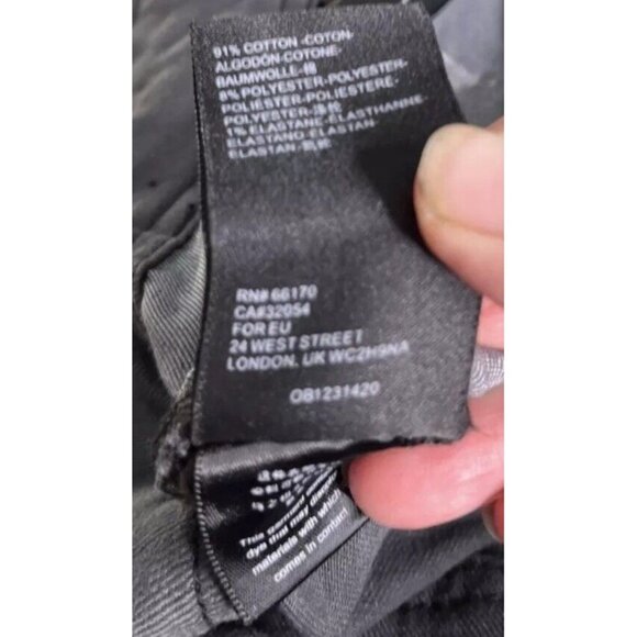 ANTHROPOLOGIE Pilcro Dark Gray / Black Denim Pants 32 Y2K Grunge Punk 90’s 80’s - Picture 13 of 14